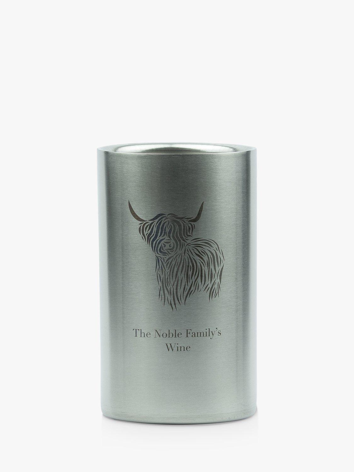 Totally About You Highland Cow Silver wine cooler (British brand)