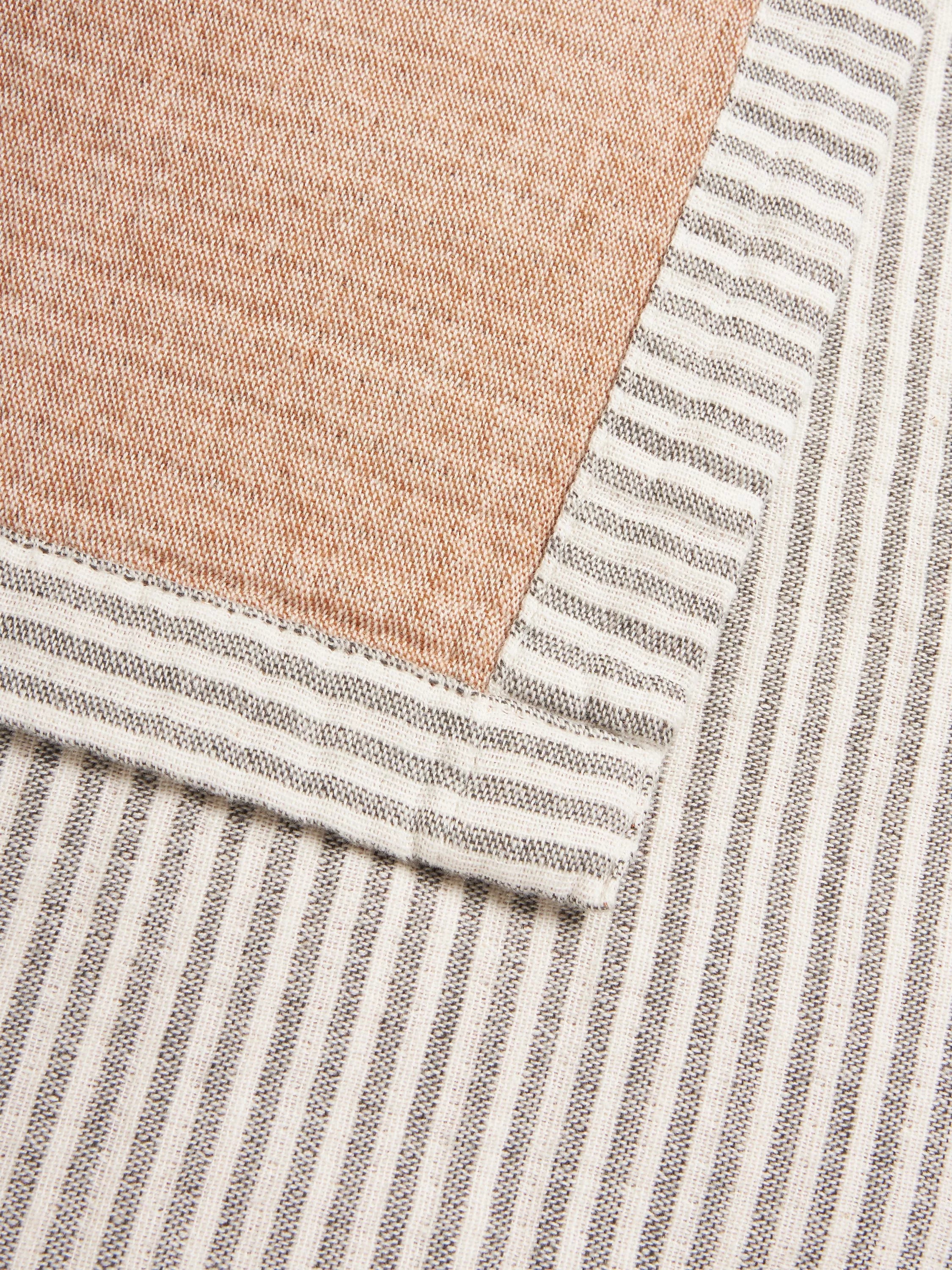 John Lewis reversible stripe cotton bedspread super king size, imported from the UK