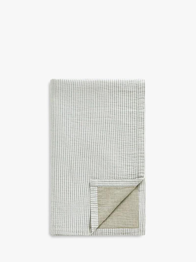 John Lewis Pencil Stripe Cotton Reversible Bedspread