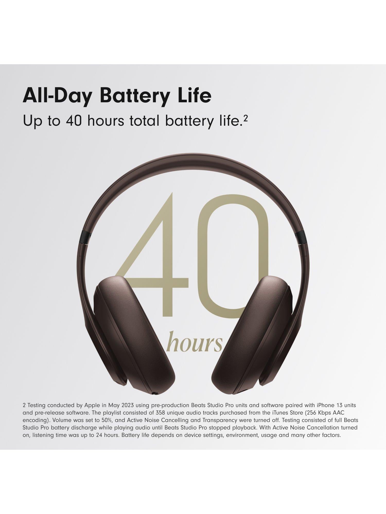 Beats Studio Pro wireless over-ear headphones with active noise cancelling, UK version