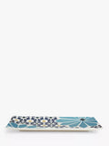 John Lewis fine china rectangular serving platter in blue and multi pattern, 28.5cm, UK version