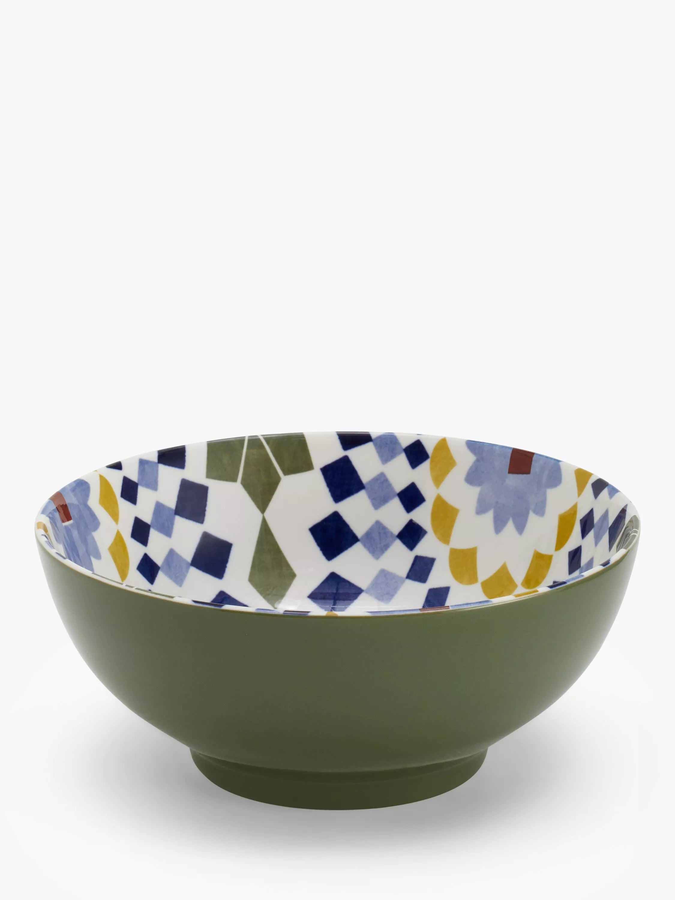 John Lewis Lisbon bowl 20cm green multi - British product