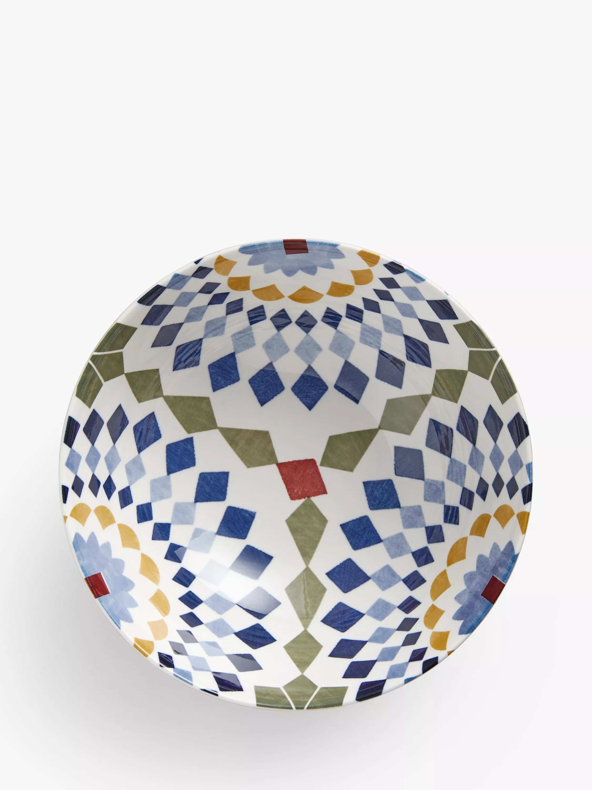John Lewis Lisbon bowl 20cm green multi - British product