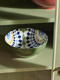 John Lewis Lisbon bowl 20cm green multi - British product