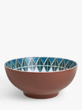 John Lewis Lisbon Fine China Serve Bowl 20cm Red Multi, UK version