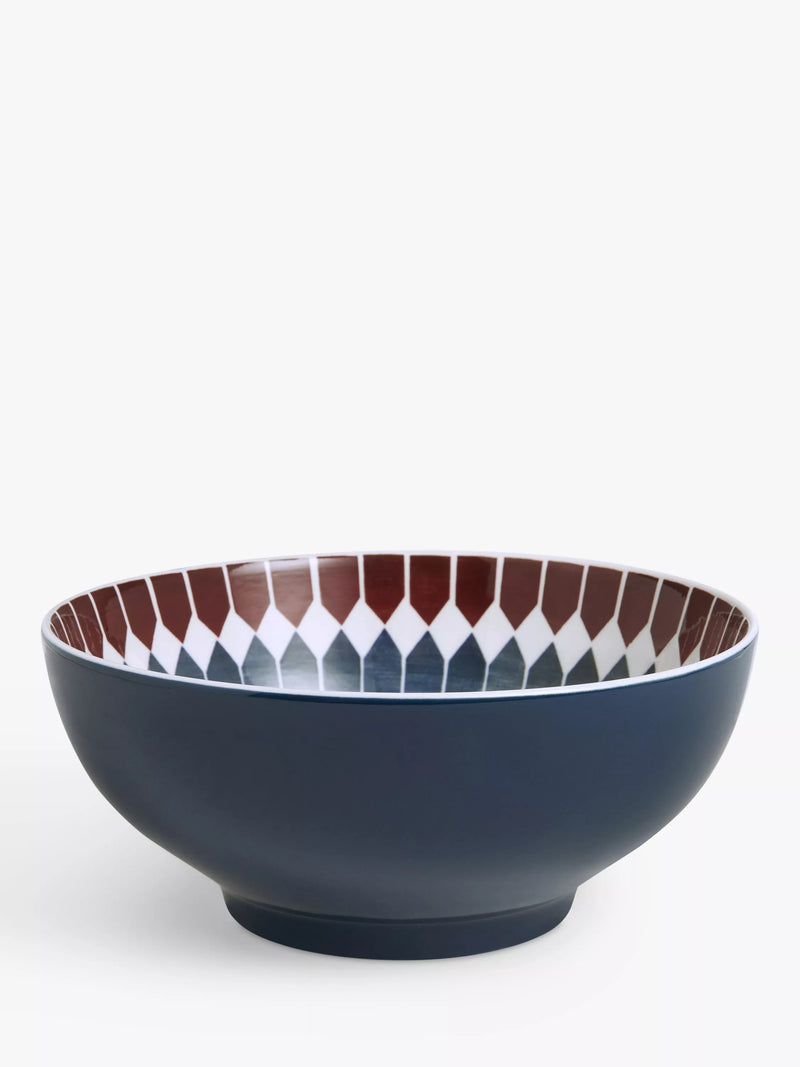 John Lewis fine china serving bowl blue/multi 20cm, UK version