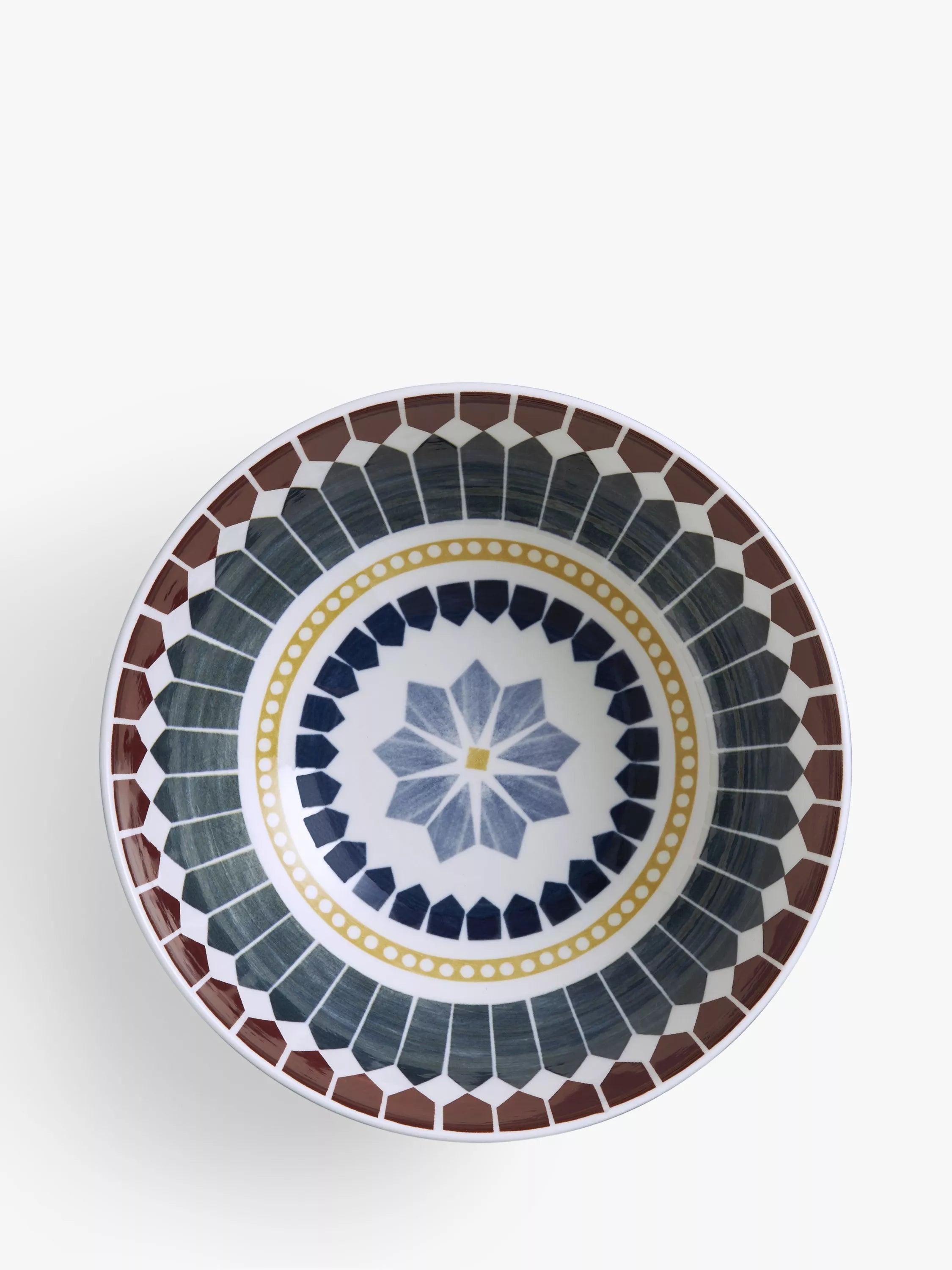 John Lewis fine china serving bowl blue/multi 20cm, UK version