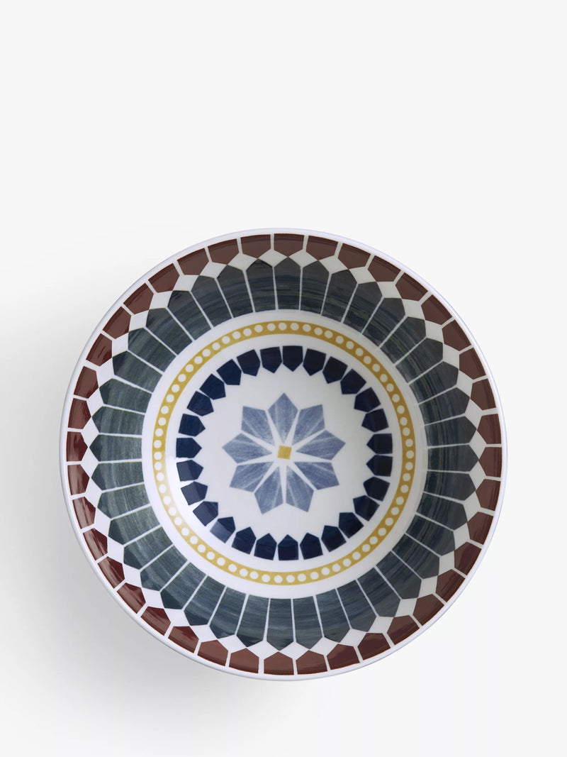 John Lewis fine china serving bowl blue/multi 20cm, UK version