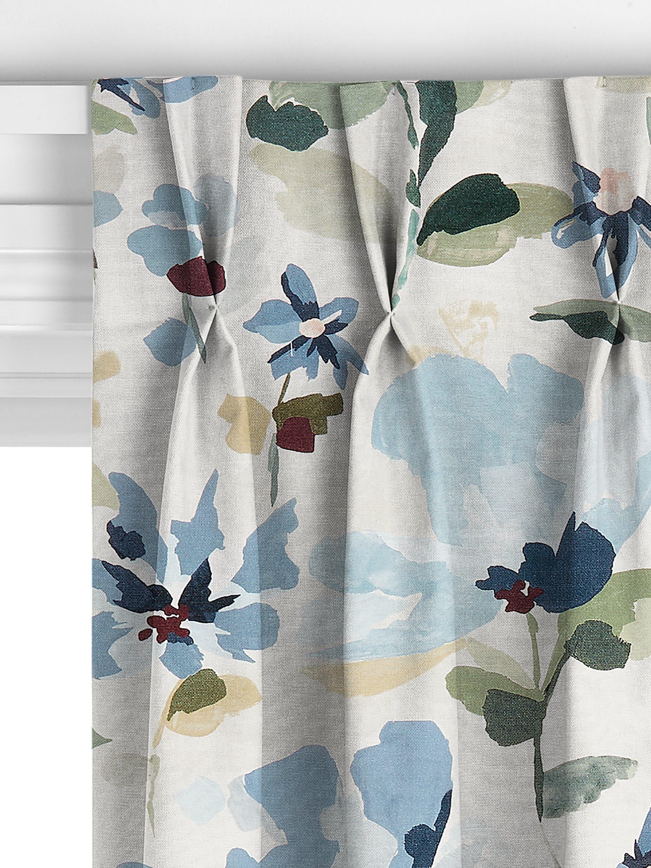 John Lewis Fleur nach Maß gefertigte Vorhänge Lake Blue, importiert aus dem Vereinigten Königreich