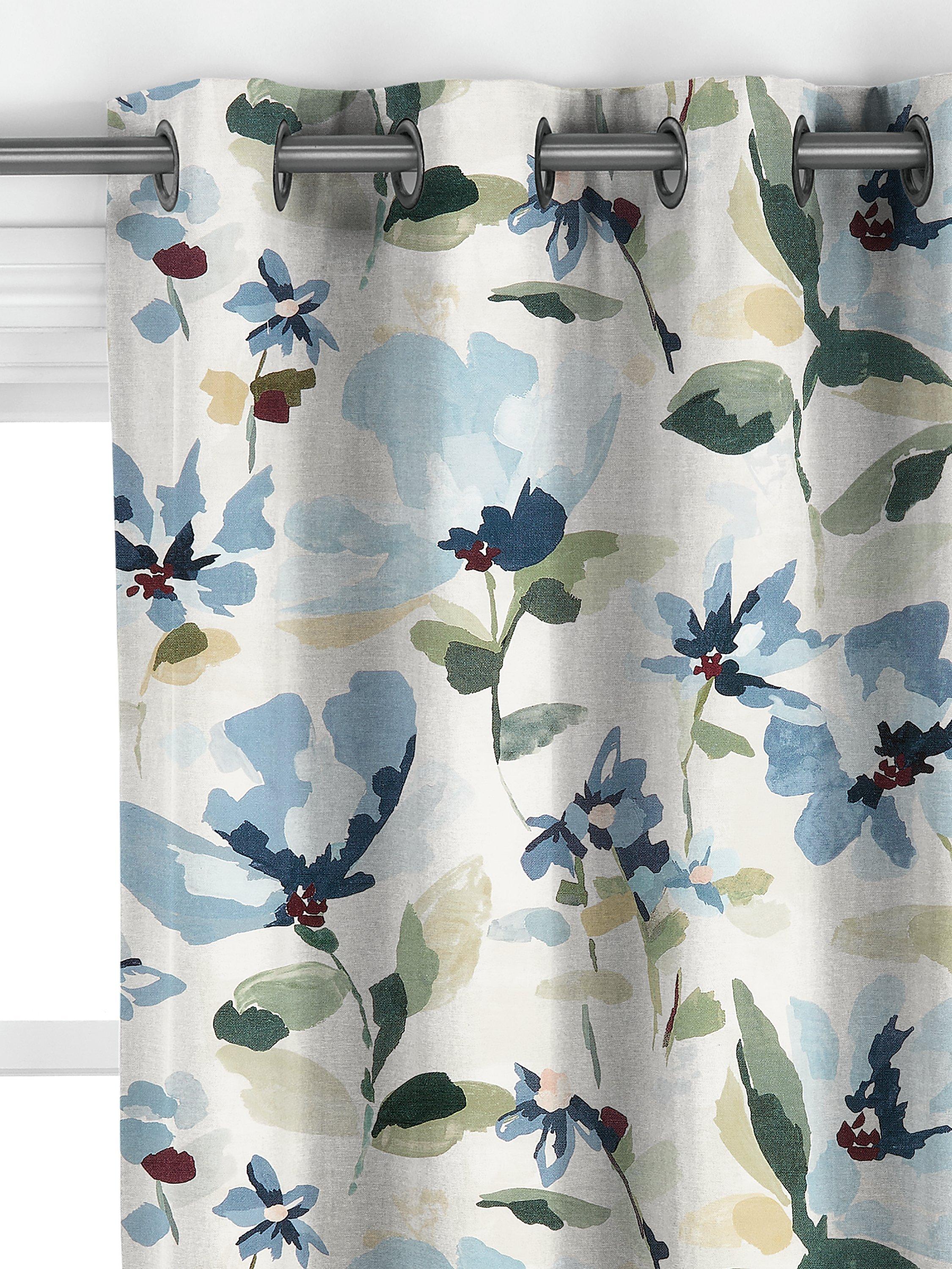 John Lewis Fleur nach Maß gefertigte Vorhänge Lake Blue, importiert aus dem Vereinigten Königreich