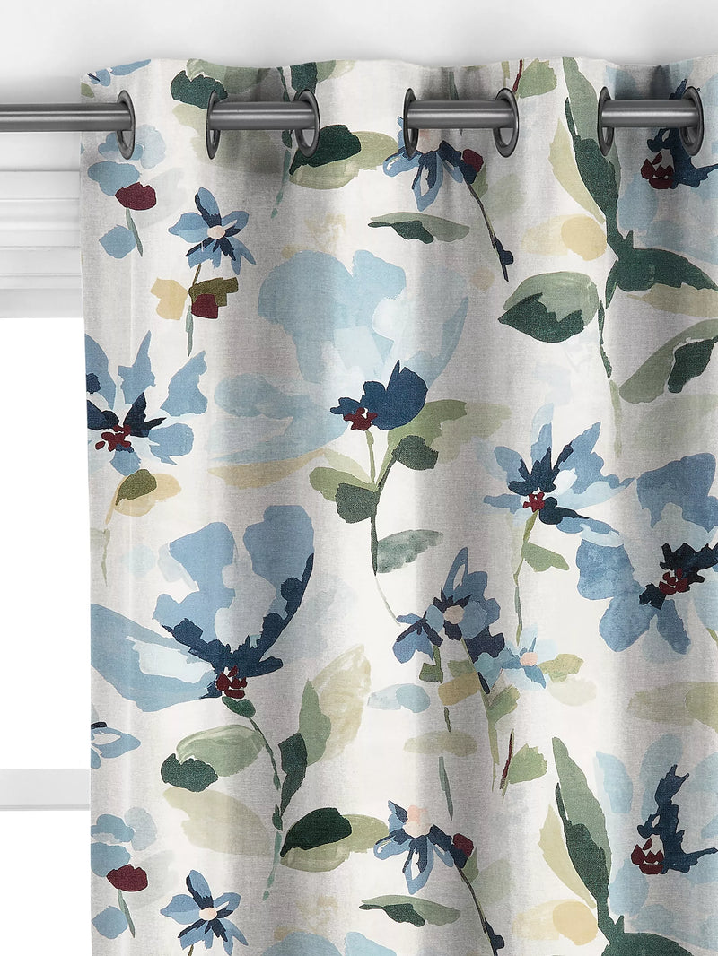 John Lewis Fleur made to measure curtains Lake Blue, imported from the UK