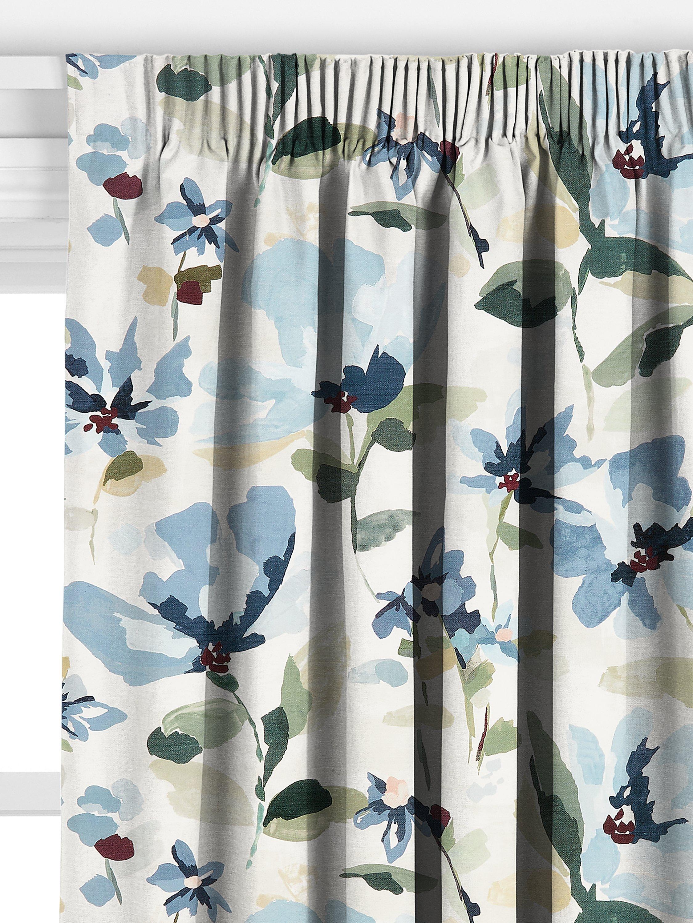 John Lewis Fleur nach Maß gefertigte Vorhänge Lake Blue, importiert aus dem Vereinigten Königreich