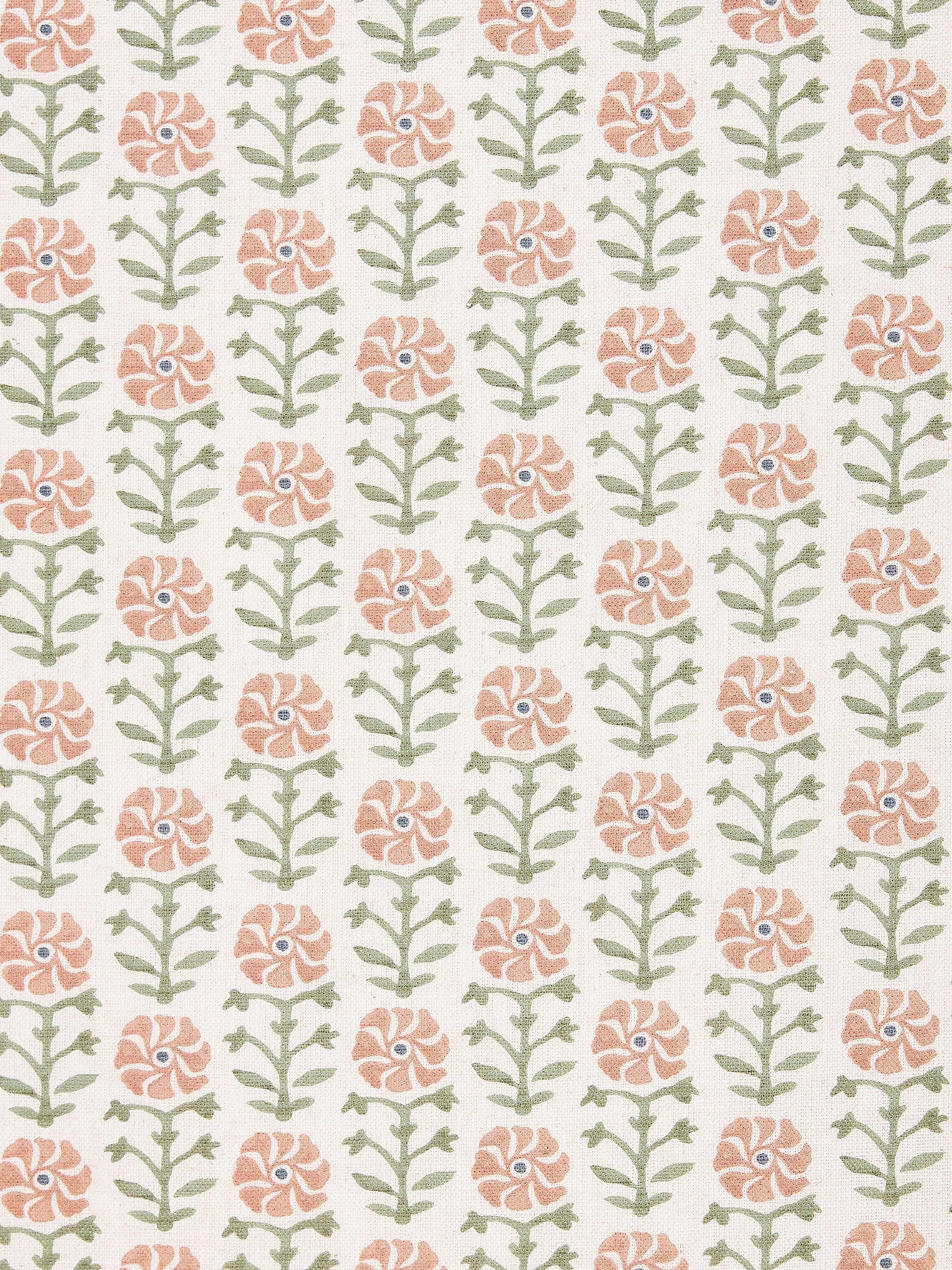 John Lewis Aria pale terracotta floral curtains, UK version
