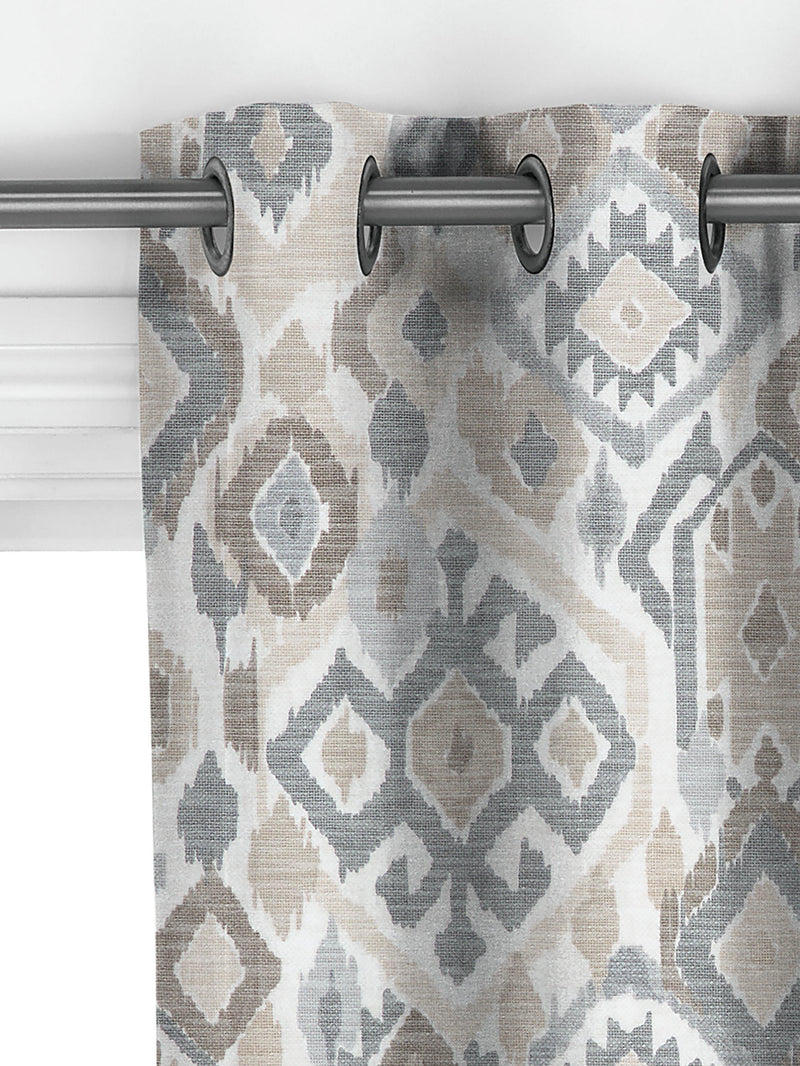 John Lewis Maya Ikat curtains putty, UK version