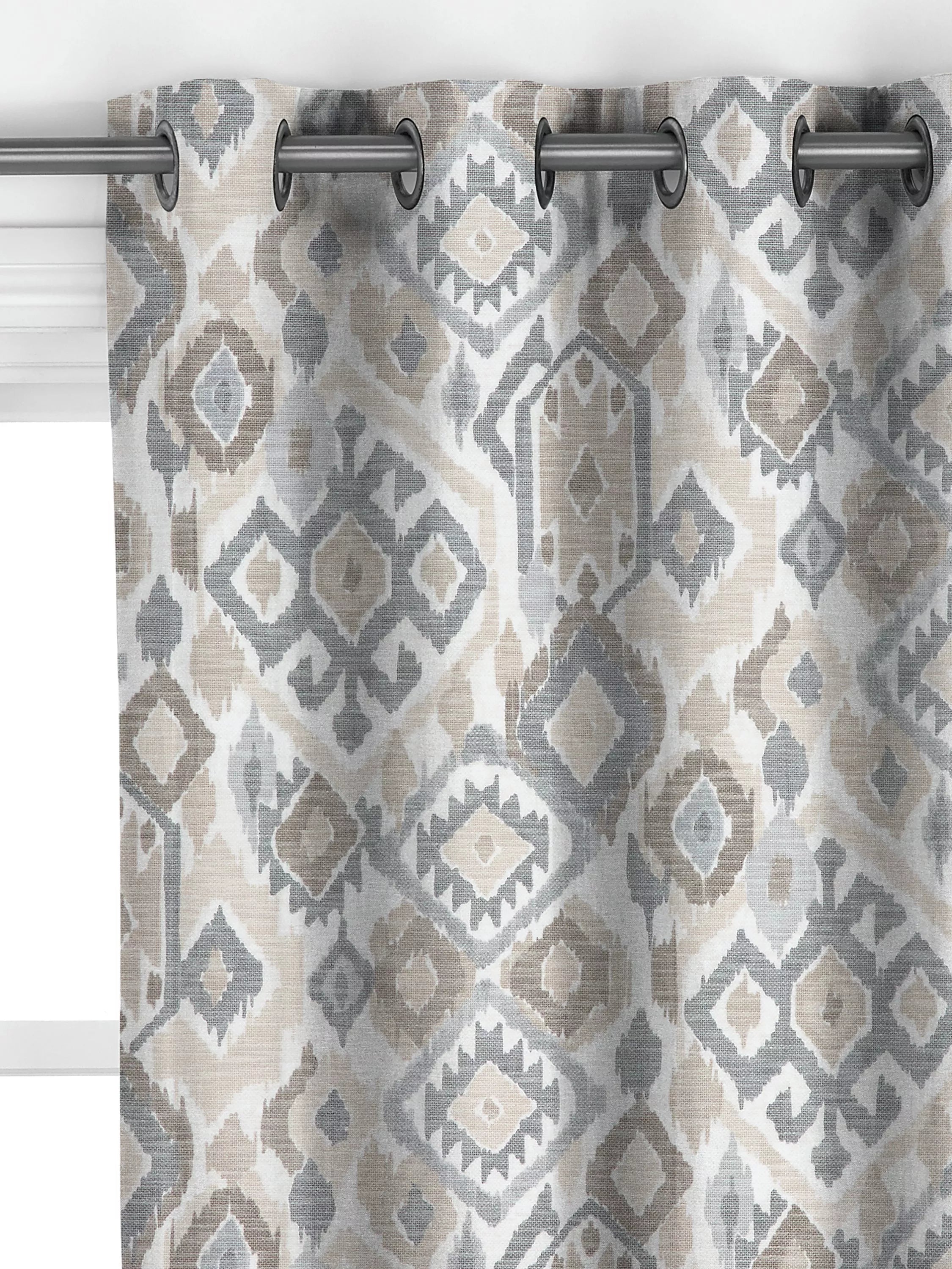 John Lewis Maya Ikat curtains putty, UK version