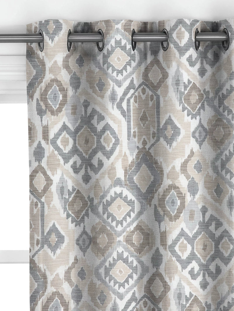 John Lewis Maya Ikat curtains putty, UK version