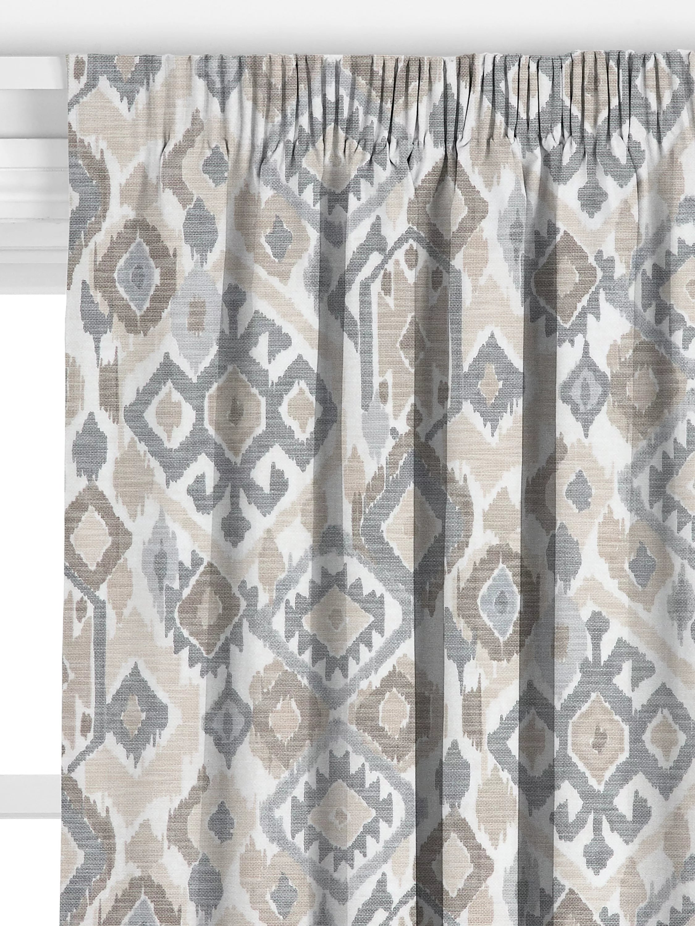 John Lewis Maya Ikat curtains putty, UK version