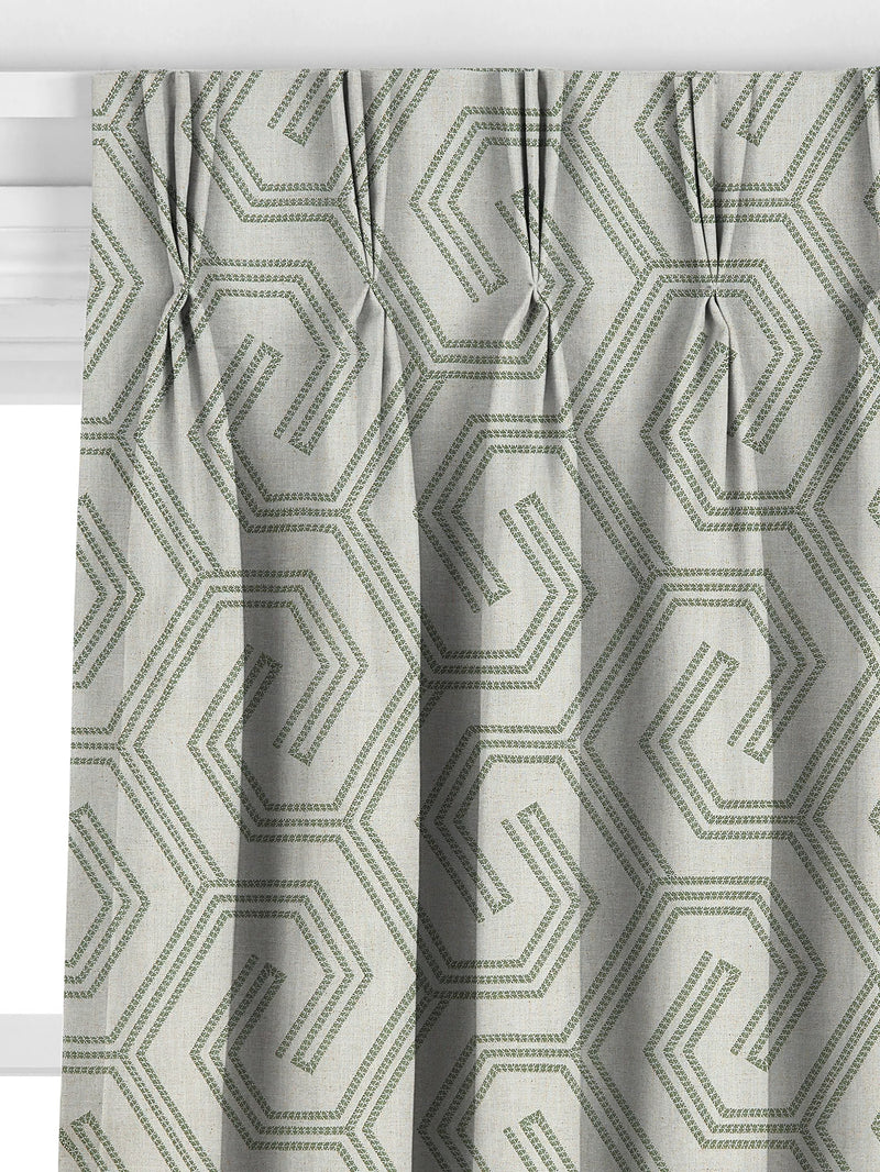 John Lewis Izel embroidered curtains green made to measure (British brand)