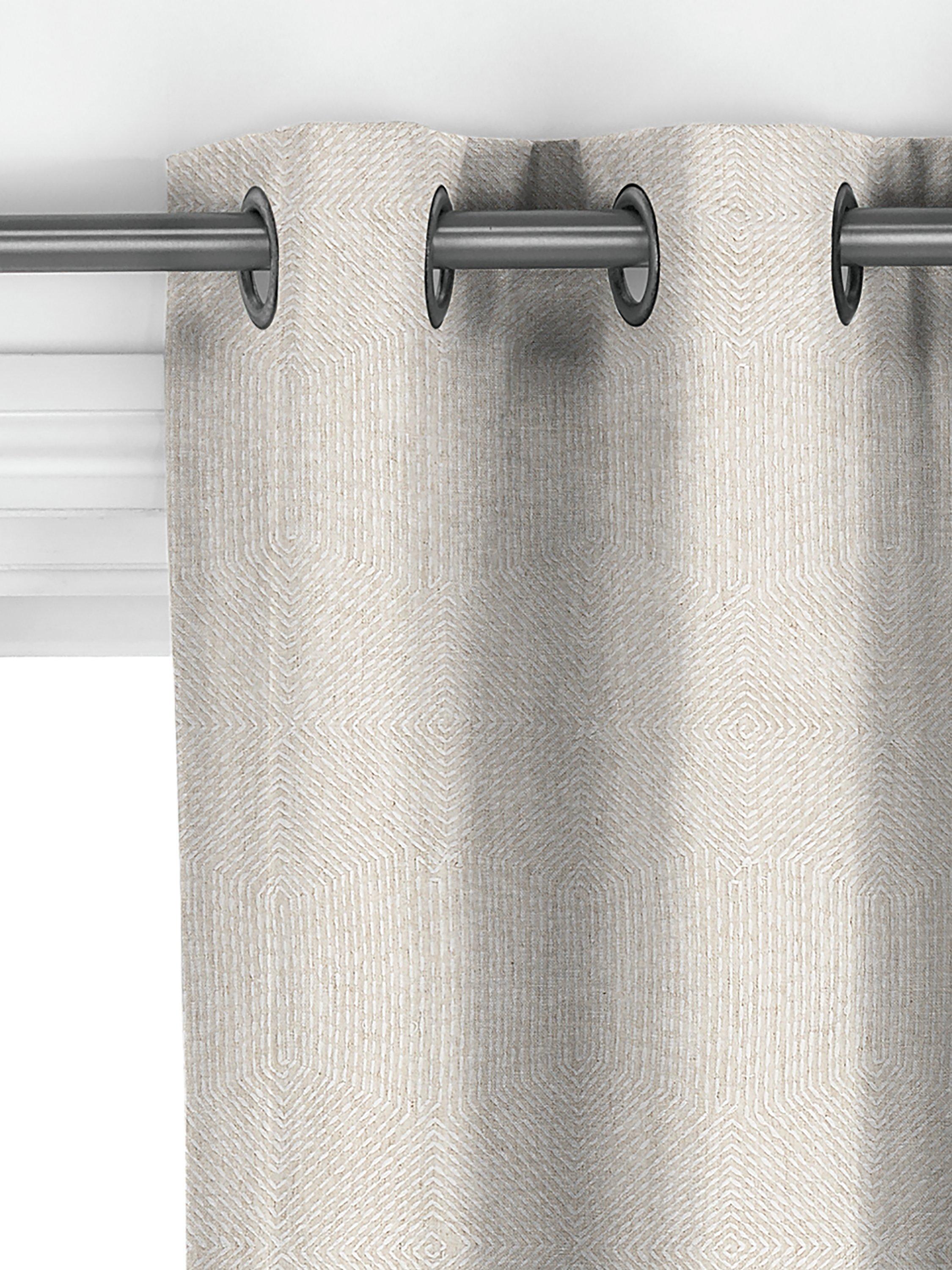 John Lewis Flax Embroidery made-to-measure curtains Natural - British product