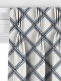 John Lewis Oakley embroidery curtain lake blue 140x140cm, imported from the UK