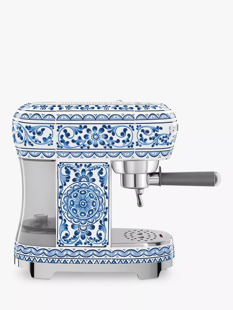 Smeg Dolce & Gabbana Blue/White espresso machine (British brand)