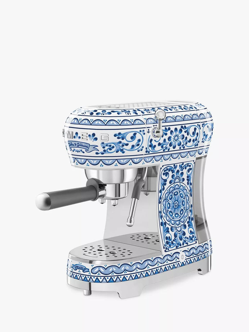 Smeg Dolce & Gabbana Blue/White espresso machine (British brand)