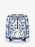 Smeg blue and white two-slot toaster with Mediterraneo design (British brand)