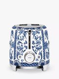 Smeg blue and white two-slot toaster with Mediterraneo design (British brand)
