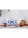 Smeg blue and white two-slot toaster with Mediterraneo design (British brand)