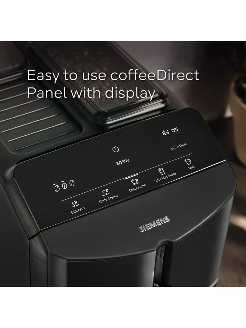Siemens EQ300FL automatic coffee machine black, imported from the UK