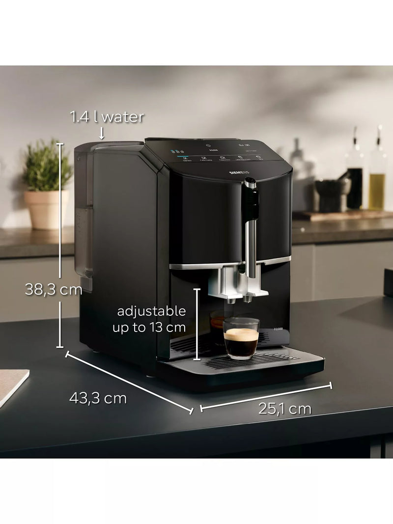 Siemens EQ300FL automatic coffee machine black, imported from the UK