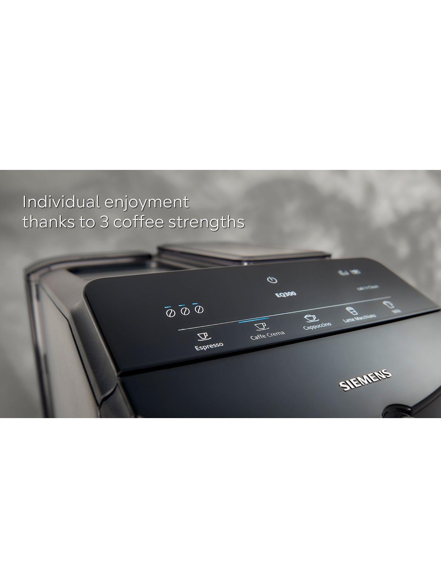 Siemens EQ300FL automatic coffee machine black, imported from the UK