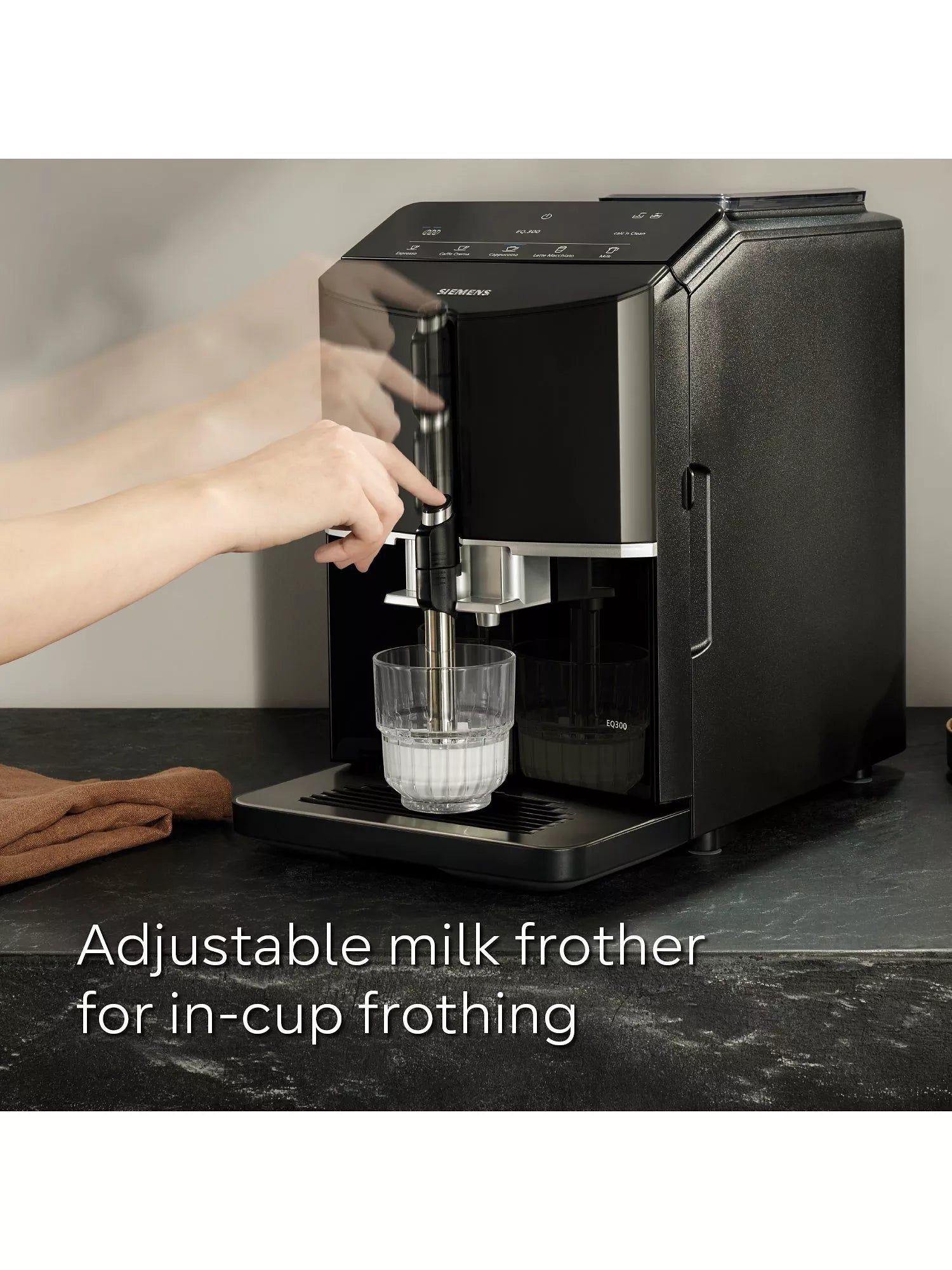 Siemens EQ300FL automatic coffee machine black, imported from the UK