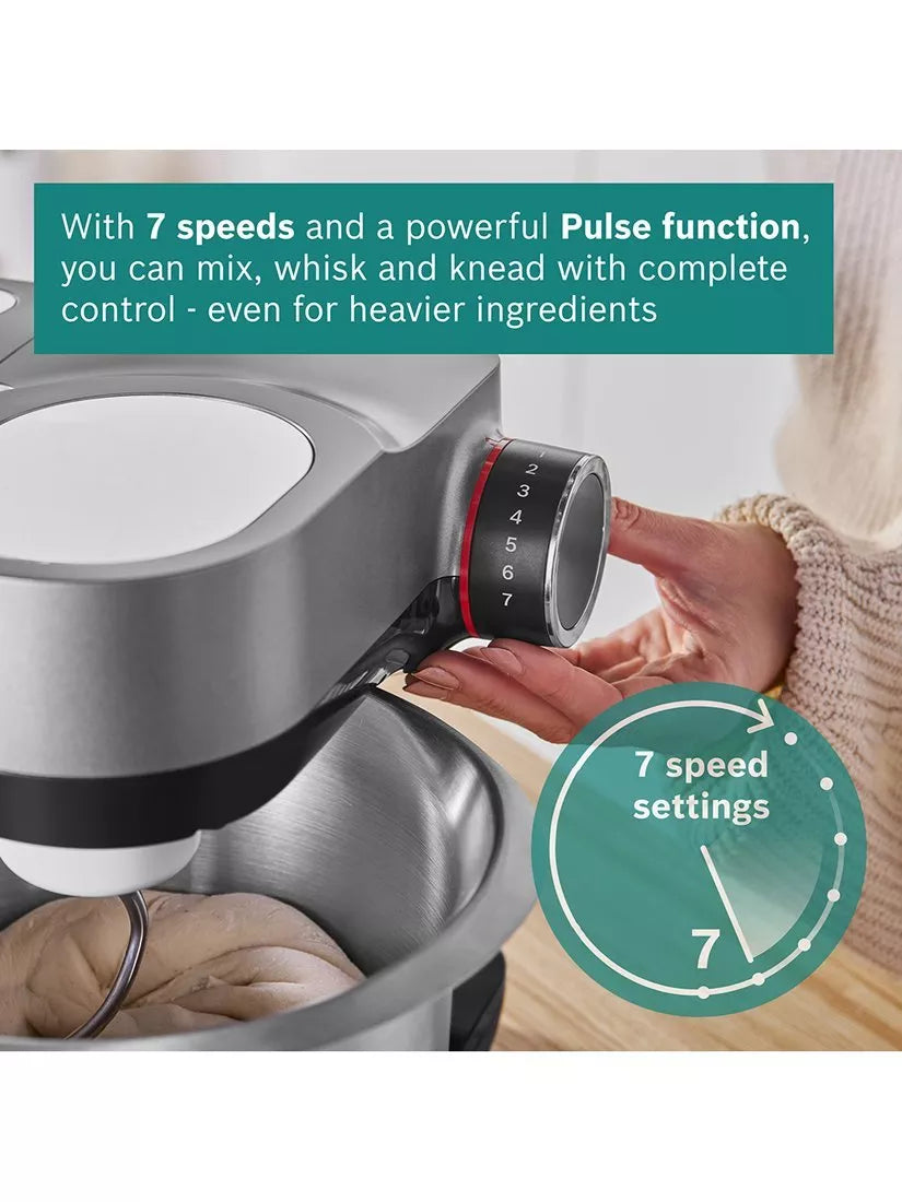Bosch stand mixer 7-in-1 black with juicer and shredder, UK version