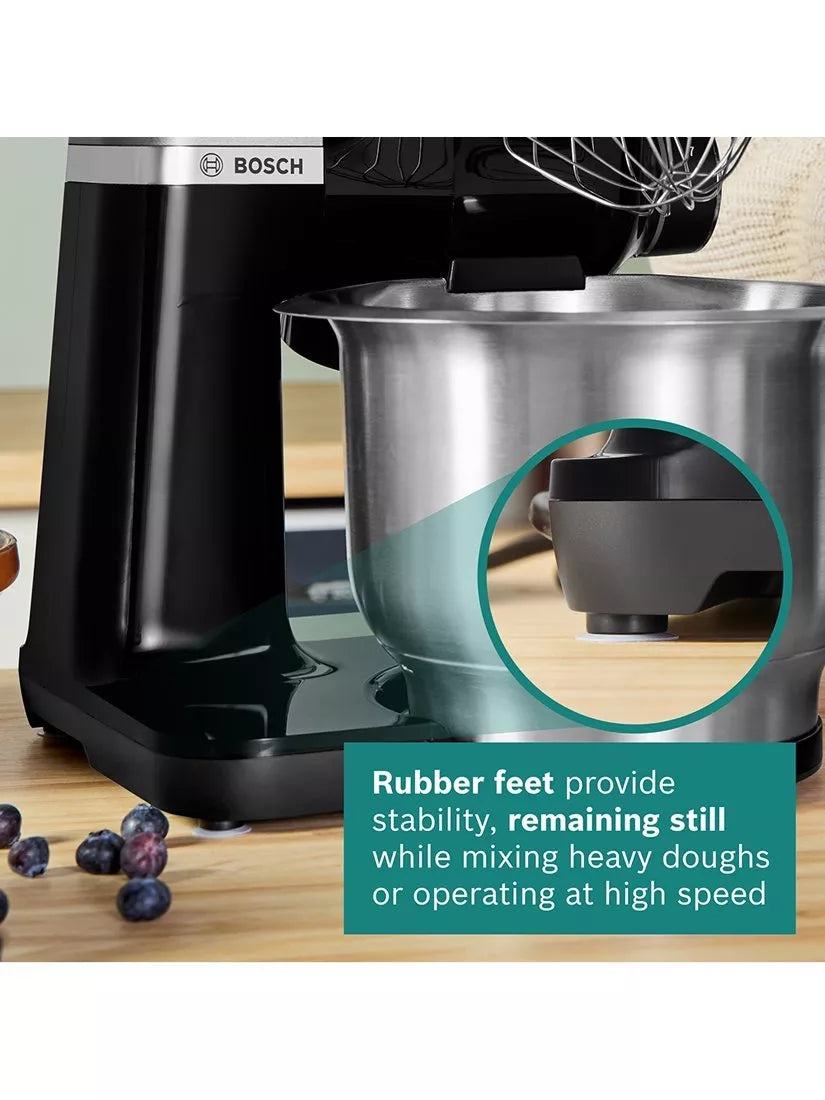 Bosch stand mixer 7-in-1 black with juicer and shredder, UK version