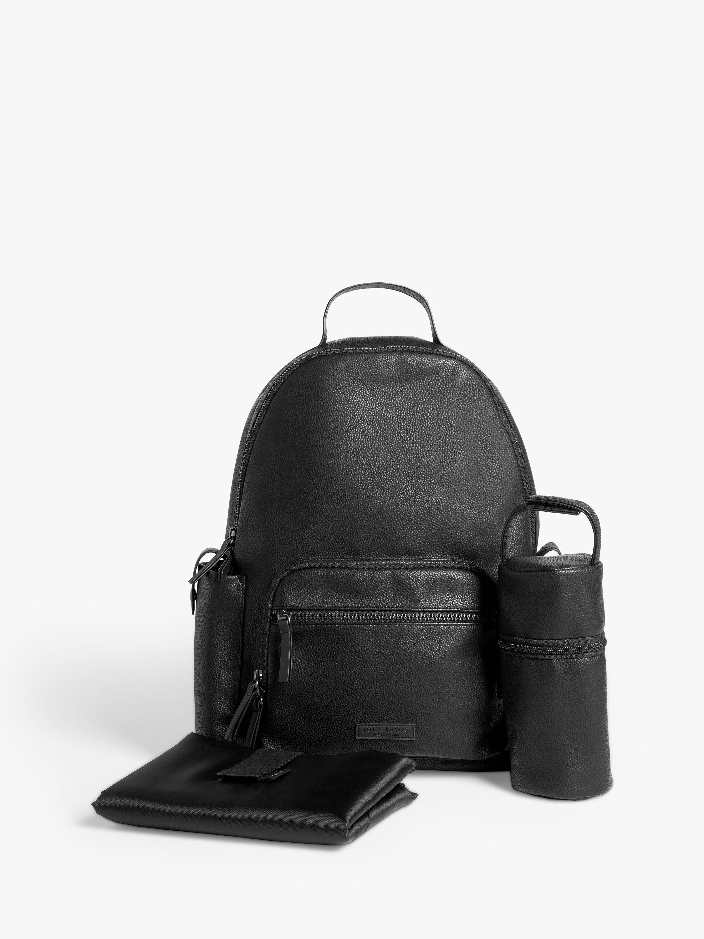 John Lewis faux leather changing backpack large capacity - British product