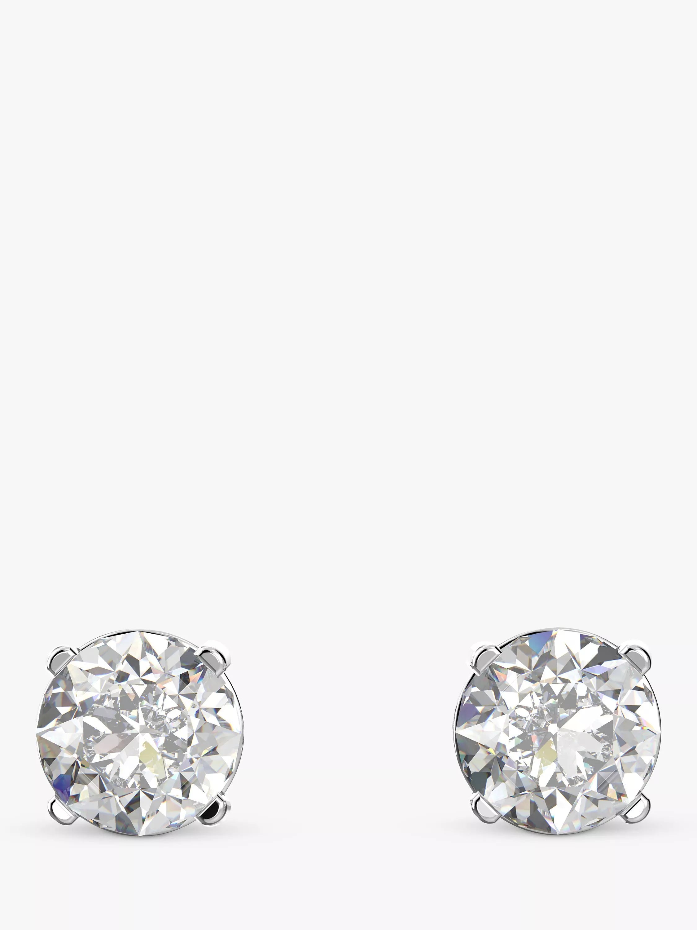 Swarovski round crystal stud earrings, imported from the UK