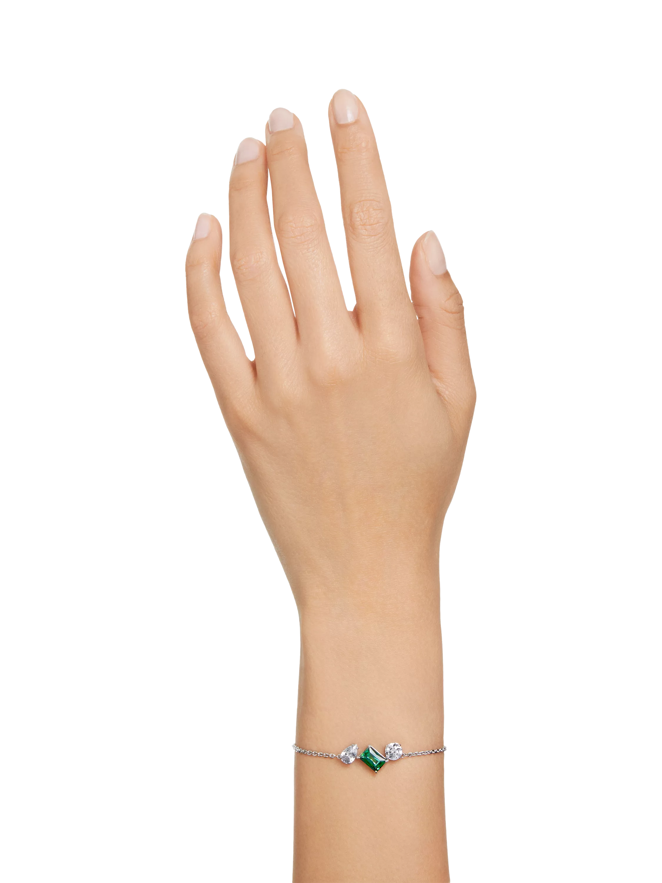 Swarovski Mesmera crystal bracelet silver green, imported from the UK