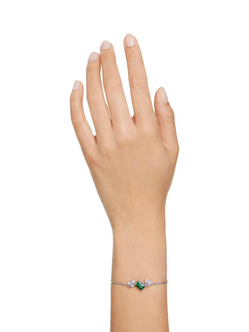 Swarovski Mesmera crystal bracelet silver green, imported from the UK