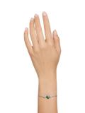 Swarovski Mesmera crystal bracelet silver green, imported from the UK