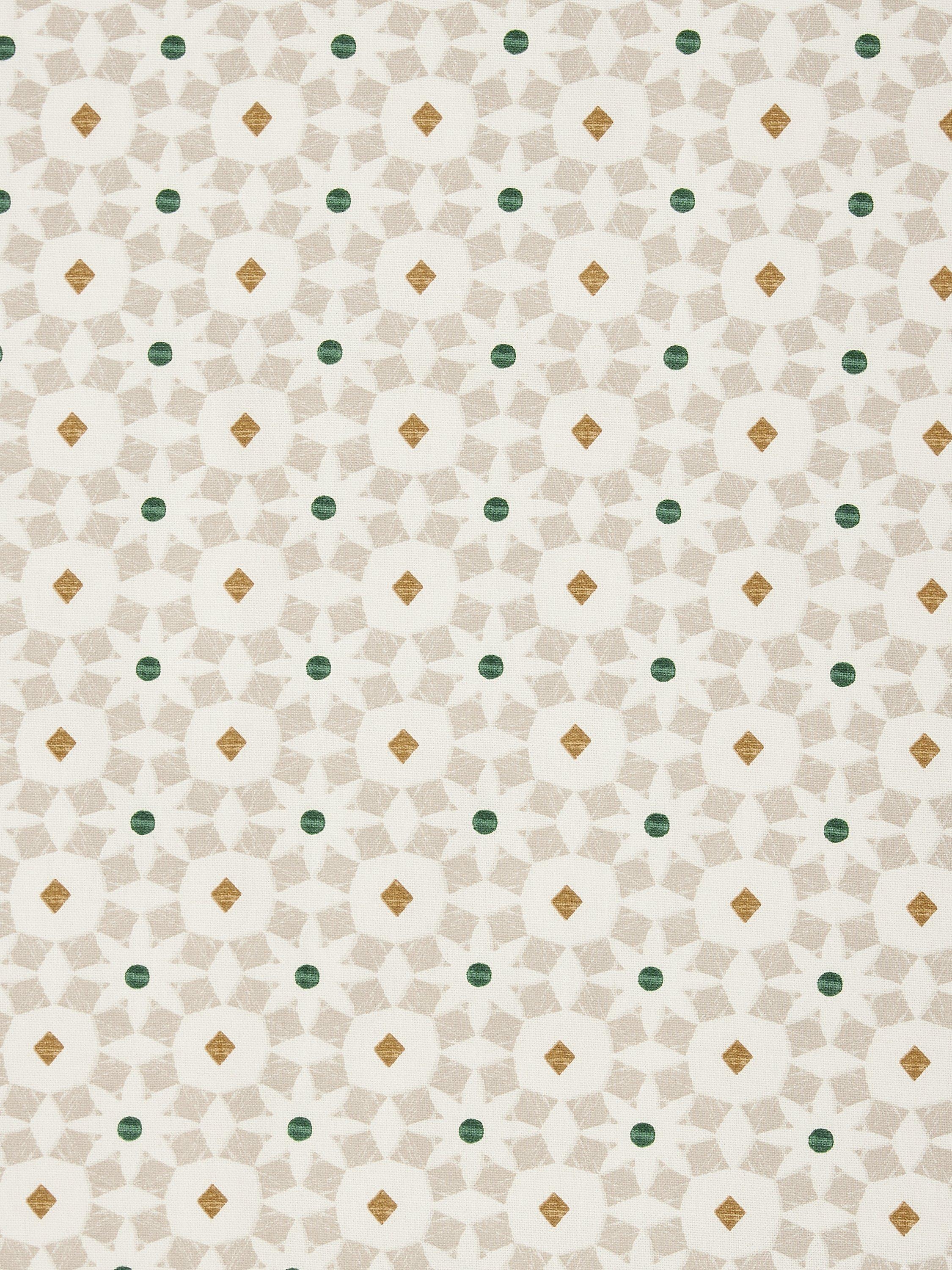 John Lewis Terra Tile oilcloth tablecloth fabric putty, UK version