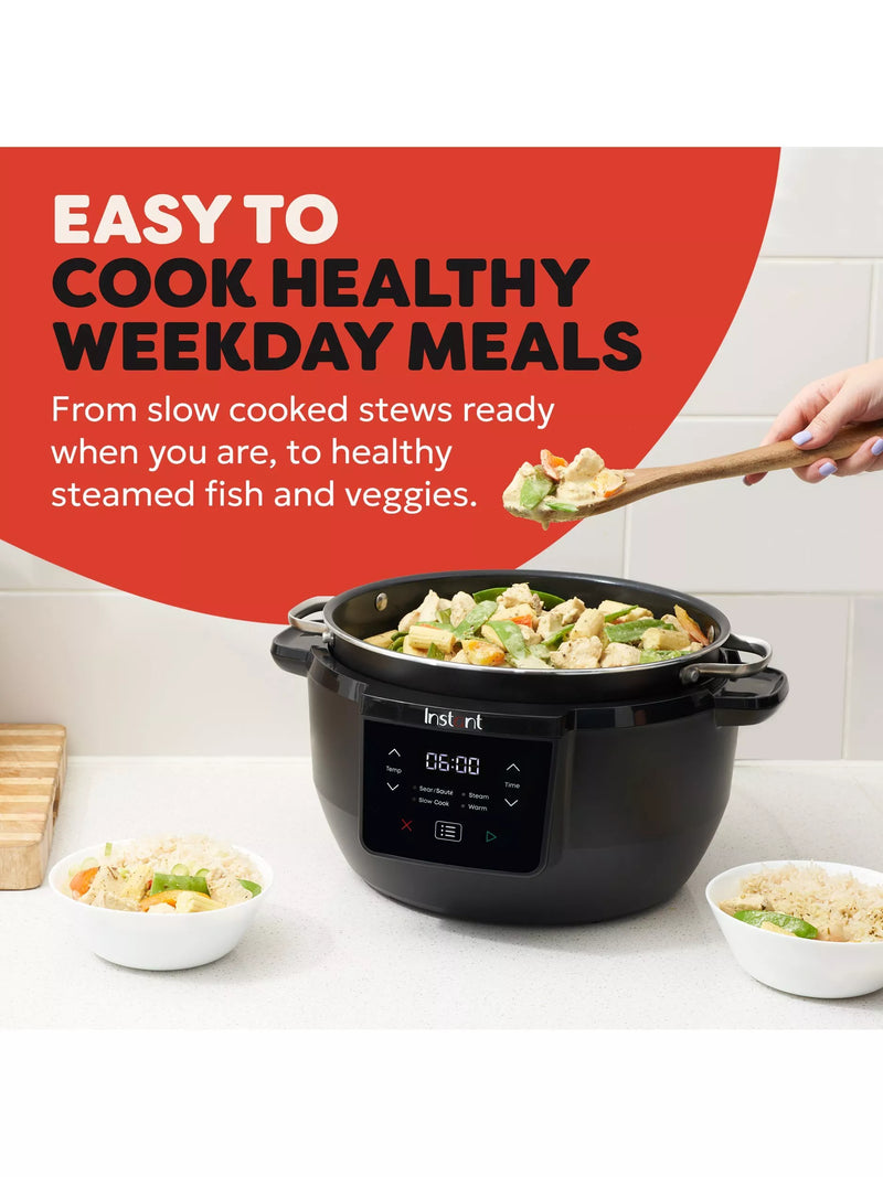 Instant Pot 4-in-1 slow cooker 7.1L black, imported from the UK