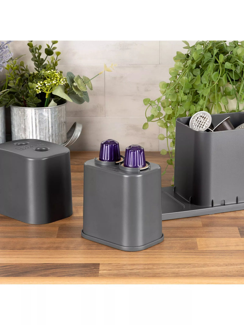 Dualit EcoPress Max aluminium coffee capsule recycler grey, UK version