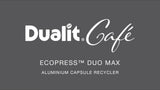 Dualit EcoPress Max أداة إعادة تدوير كبسولات القهوة المصنوعة من الألومنيوم باللون الرمادي، إصدار المملكة المتحدة