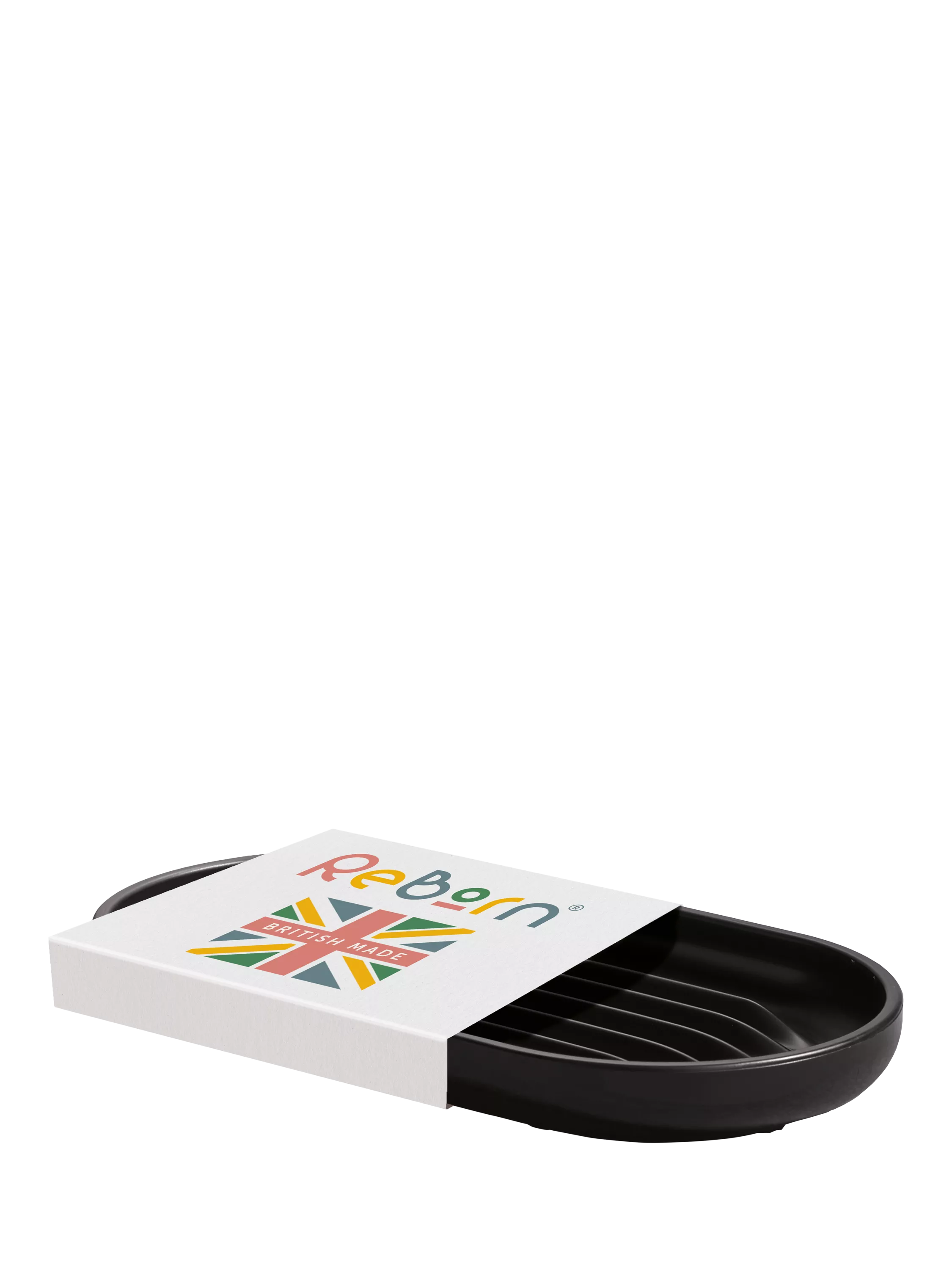 ReBorn recycled plastic soap dish, imported from the UK