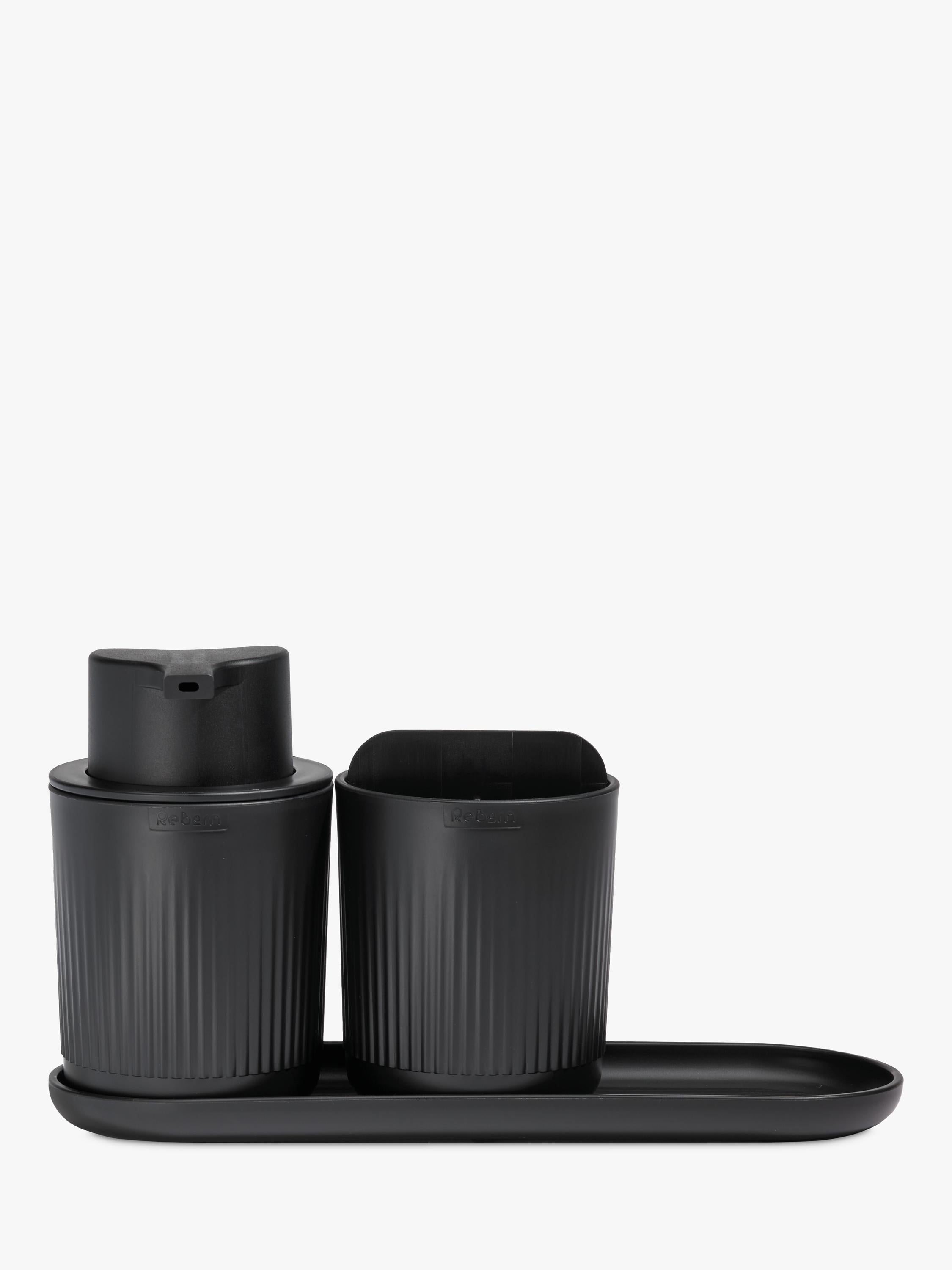ReBorn recycled plastic bathroom accessories set (British brand)