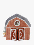 Soft Barn-Shaped Baby Activity Book with Mirror and Rattle