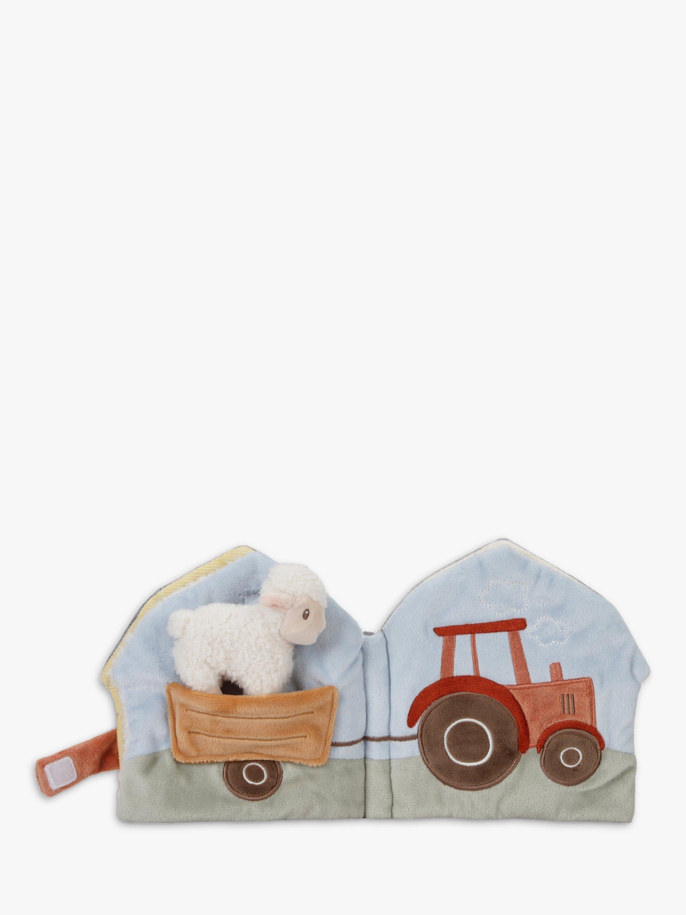 Soft Barn-Shaped Baby Activity Book with Mirror and Rattle