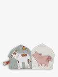 Soft Barn-Shaped Baby Activity Book with Mirror and Rattle