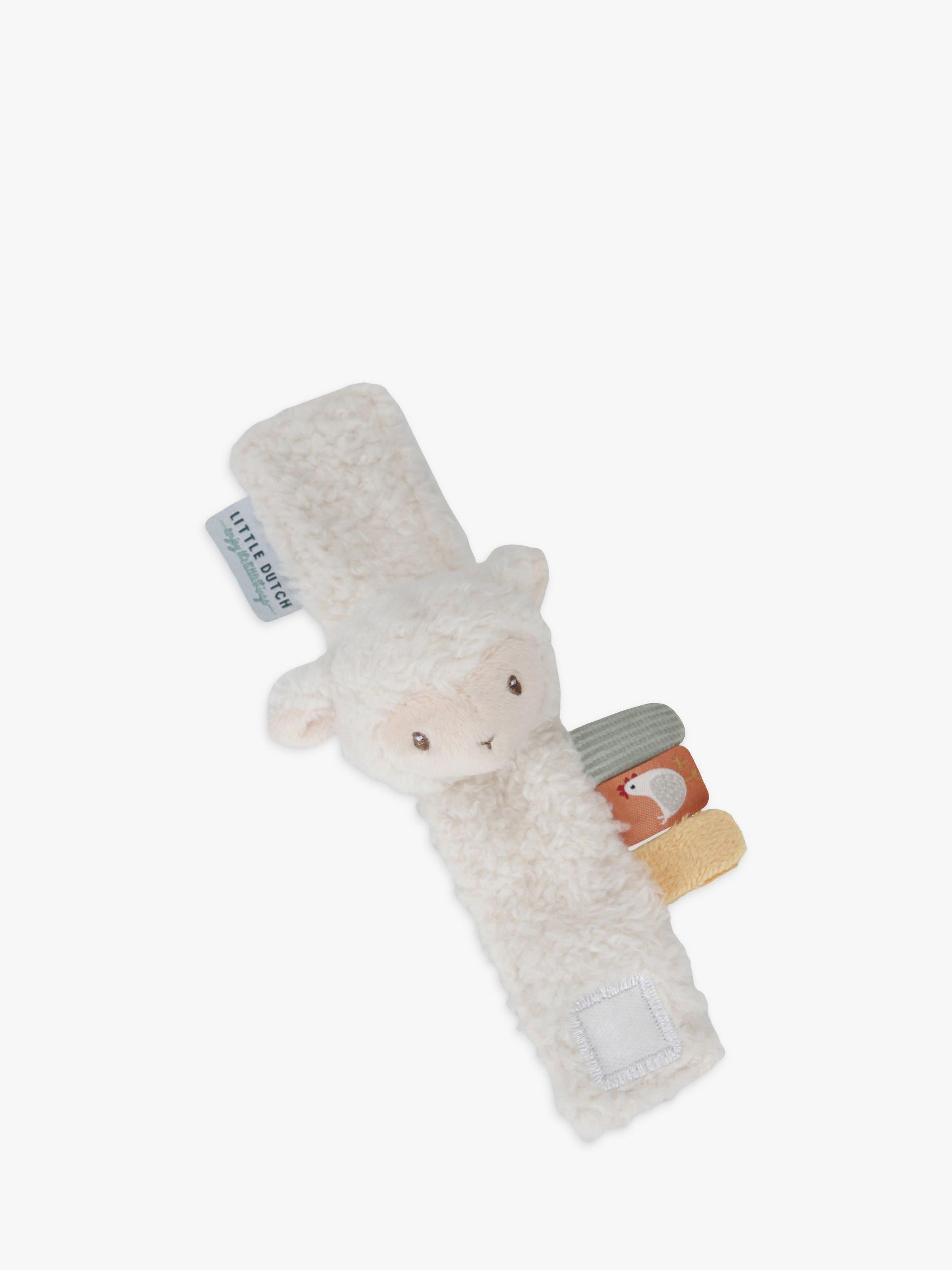 Wristband Rattle with Soft Sheep and Grip Labels for Babies